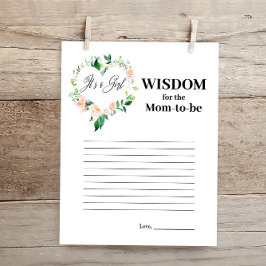 桃フローラガール祈りの言葉ベビーカード