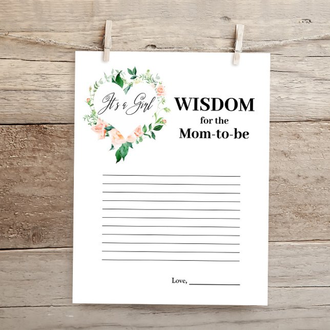 桃フローラガール祈りの言葉ベビーカード (クリエイターアップロード済み)