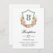 桃フローラクレストウェディングレセプション エンクロージャーカード (正面/裏面)