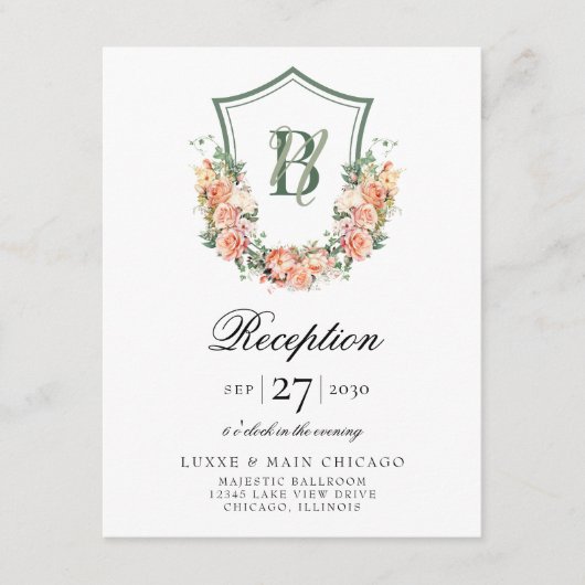 桃フローラクレストウェディングレセプション エンクロージャーカード (正面)