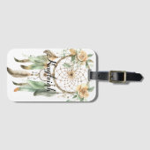 桃フローラグリーンドリームキャッチャー ラゲッジタグ (正面横)