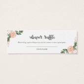 桃フローラハロウィンベビーシャワーおむつラッフル (裏面)