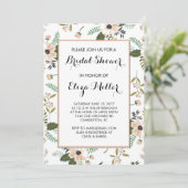 桃フローラブライダルウェディングシャワー招待状 招待状 (スタンド正面)