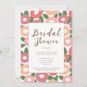 桃フローラブライダルシャワー招待 招待状 (正面)