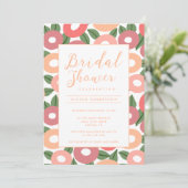 桃フローラブライダルシャワー招待 招待状 (スタンド正面)