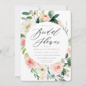 桃フローラブライダルシャワー招待 招待状 (正面)