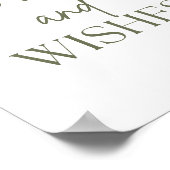 桃フローラベビーシャワーアドバイス&ウィッシュポスター ポスター (角)