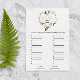 桃フローラベビー名競走ベビーシャワーゲーム