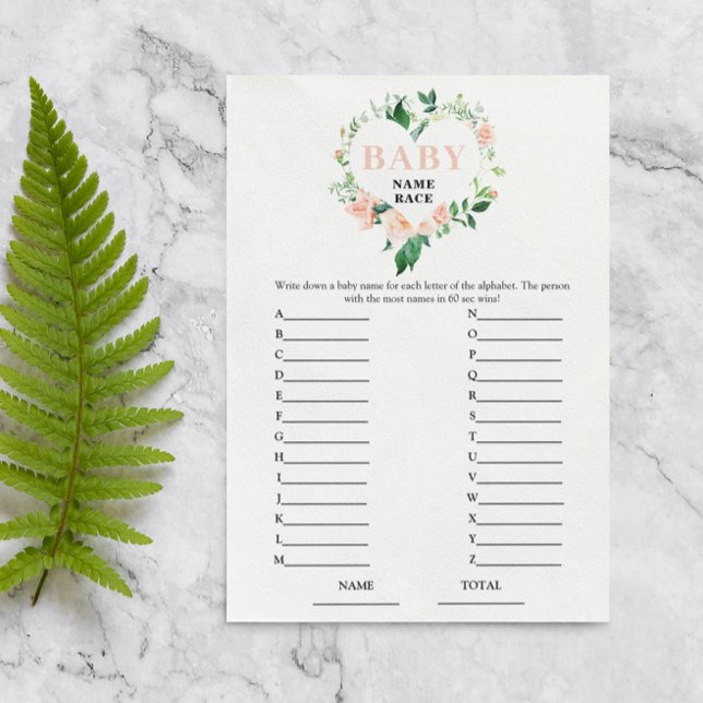 桃フローラベビー名競走ベビーシャワーゲーム (クリエイターアップロード済み)