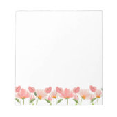 桃フローラメモ帳 ノートパッド (正面)