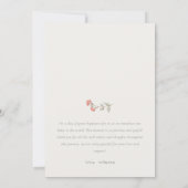 桃フローラリースフォトガール誕生のお知らせ サンキューカード (裏面)