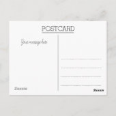 桃フローラ写真結婚の感謝はがき ポストカード (裏面)