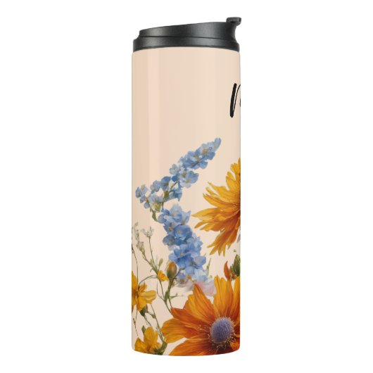 桃フローラ初めて母のギフト熱タンブラー タンブラー (回転左)