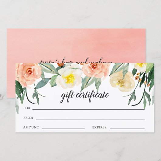 桃フローラ商品券 (正面/裏面)