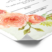 桃フローラ婚姻証明書 ポスター (角)