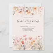 桃フローラ山花卒業パーティー 招待状 (正面)