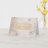 桃フローラ抽象芸術 カード (黄色い花)