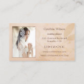 桃フローラ水彩ウェディングプランナー写真 名刺 (裏面)