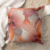 桃フローラ水色 クッション (ブランケット)