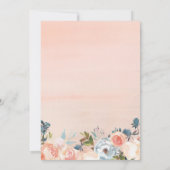 桃フローラ秋の結婚式素朴リハーサルディナー 招待状 (裏面)