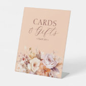 桃フローラ秋ベビーシャワーカード&ギフト 台座サイン (正面)