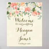 桃フローラ結婚の歓迎ポスター ポスター (正面)