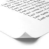 桃フローラ結婚の16テーブル座席表 ポスター (角)