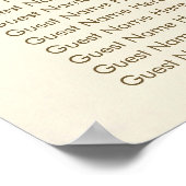 桃フローラ結婚アイボリー座席表 ポスター (角)