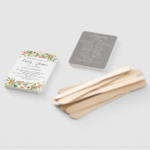 桃フローラ結婚式 プログラムハンドファン ハンドファン (組立なし)