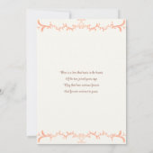 桃フローラ結婚50周年 招待状 (裏面)