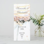 桃フローラ花嫁ドレス教会の結婚式プログラム プログラム (スタンド正面)