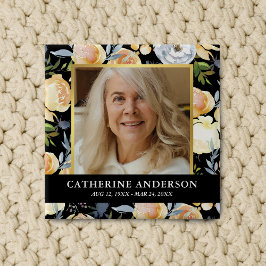 桃フローラ葬儀記念撮影ボタン 缶バッジ