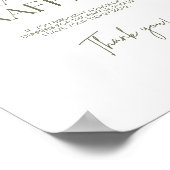 桃フローラ赤ちゃんシャワーおむつラッフルポスター ポスター (角)