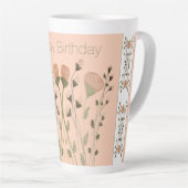 桃フローラ カフェラテマグ (右アングル)