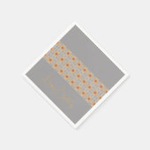 桃フローラ パターン（の模様が）ある スタンダードカクテルナプキン (角)