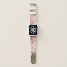 桃フローラ《写真》ぼけ味リトルフラワーアップルウォッチバンド APPLE WATCHバンド