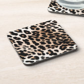 桃ブラッククリームレオパードウェディング コースター (左側)