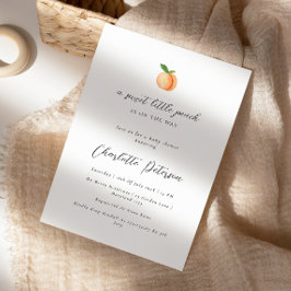 桃ミニマル赤ちゃんシャワー招待状 招待状