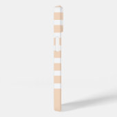 桃モダンと白のモノグラムストライプ付き Case-Mate iPhoneケース (裏面 / 右)