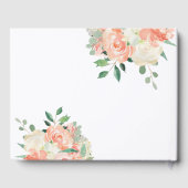 桃モダンフローラウォーター結婚カラー ゲストブック (裏面)