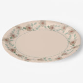 桃モダンフローラスタイリッシュ ペーパープレート (アングル)