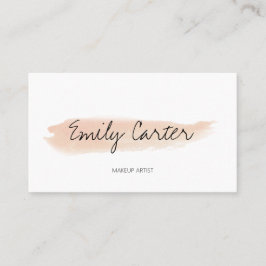 桃モダン水彩白化粧アーティストMUA 名刺