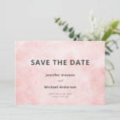 桃モダン水色クリーンミニマリスト結婚ズ セーブザデート (スタンド正面)