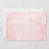 桃モダン水色クリーンミニマリスト結婚ズ セーブザデート (裏面)