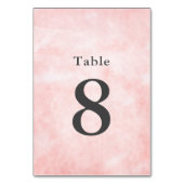 桃モダン水色クリーンミニマリスト結婚ズ テーブルナンバー (裏面)