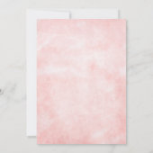 桃モダン水色クリーンミニマリスト結婚ズ 招待状 (裏面)