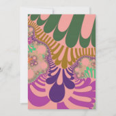 桃モダン虹 招待状 (正面)