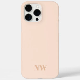 桃ユニーク名イニシャルモノグラム iPhone 16 PRO MAXケース
