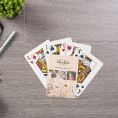 桃ワイルドフラワーフォトコラージモグラム トランプ