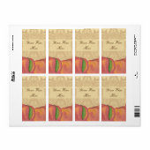 桃ワインラベル ラベル (フルシート)